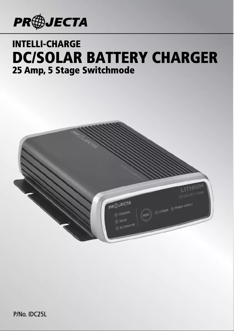 Page 1 de la notice Manuel utilisateur Projecta IDC25L