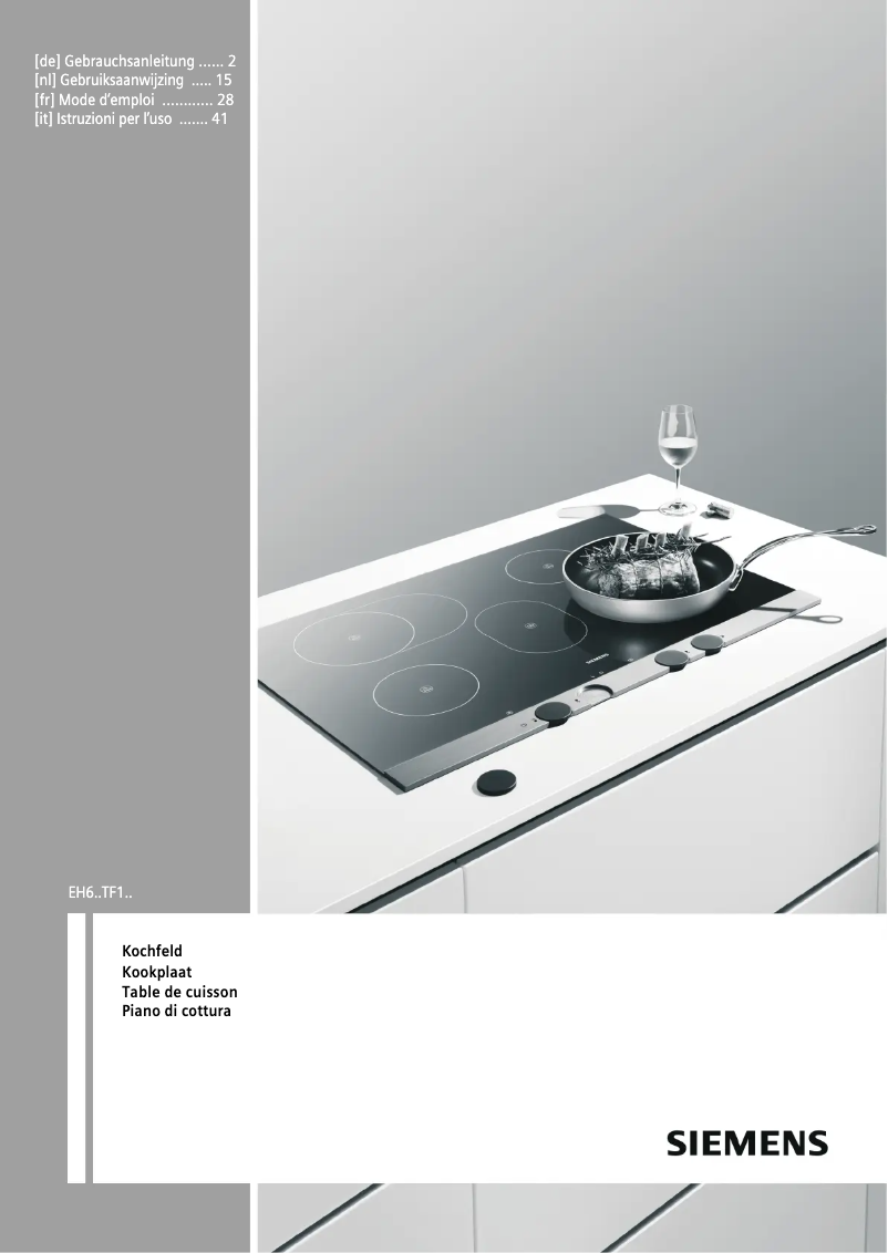 Page n°1 - Manuel utilisateur Siemens EH651TF11E
