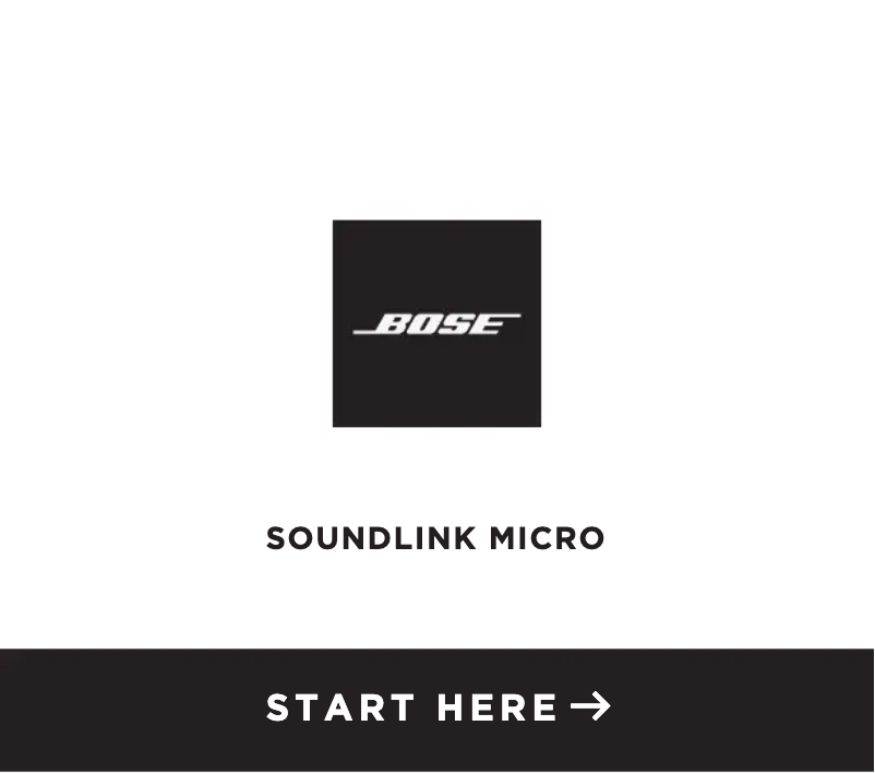Page 1 de la notice Guide de démarrage rapide Bose SoundLink Micro