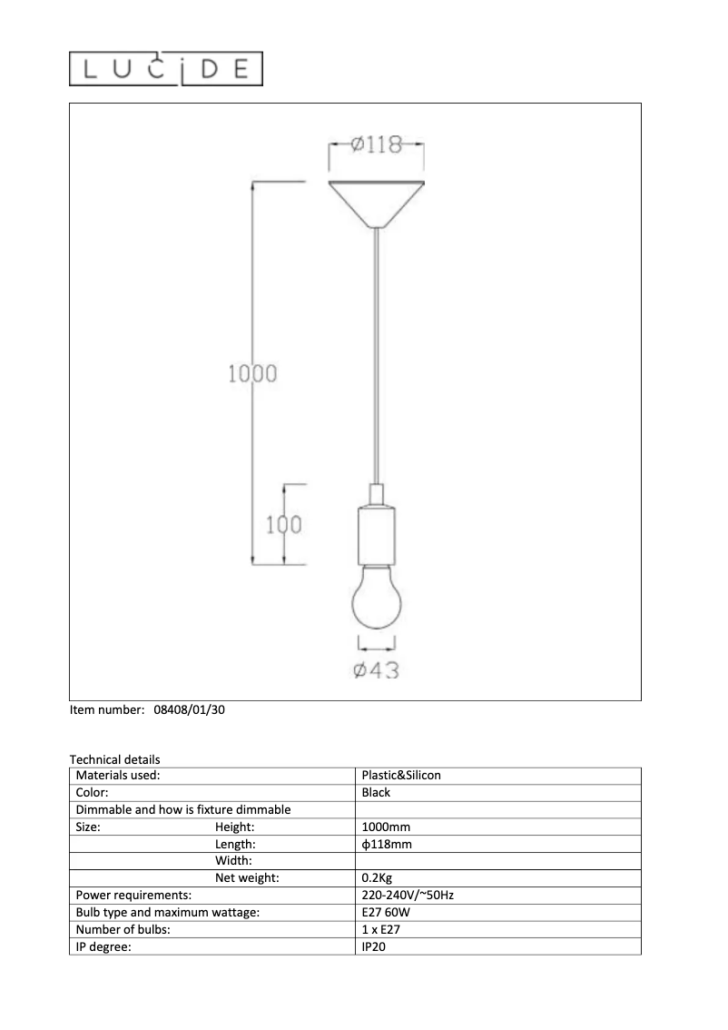 Page n°1 - Manuel utilisateur Lucide Fix