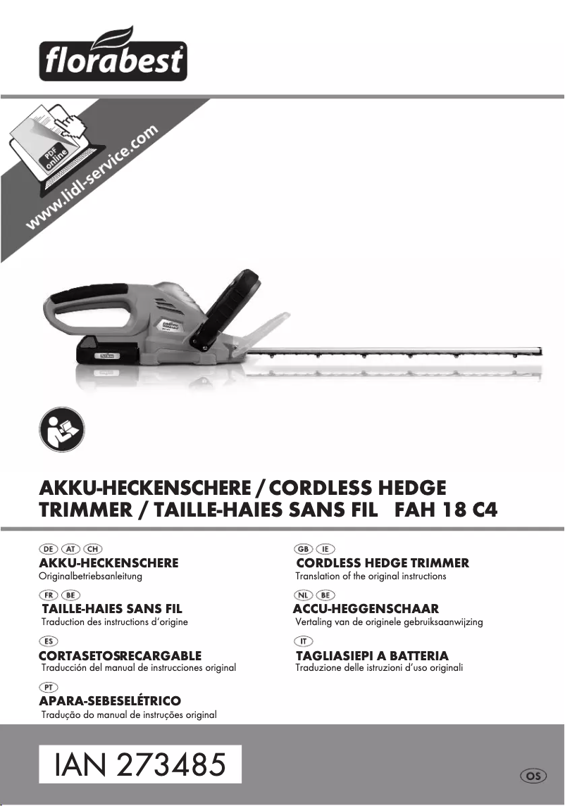 Page 1 of the manual User Manual Florabest FAH 18 C4