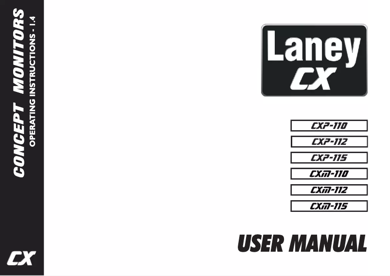 Page 1 de la notice Manuel utilisateur Laney CXP-112