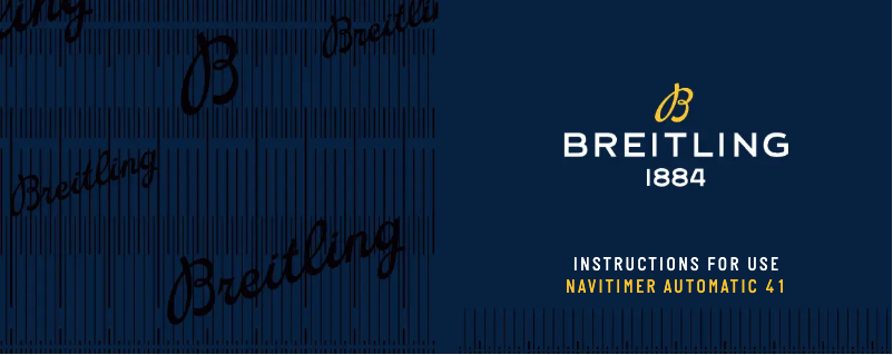Page n°1 - Manuel utilisateur Breitling Navitimer Automatic 41