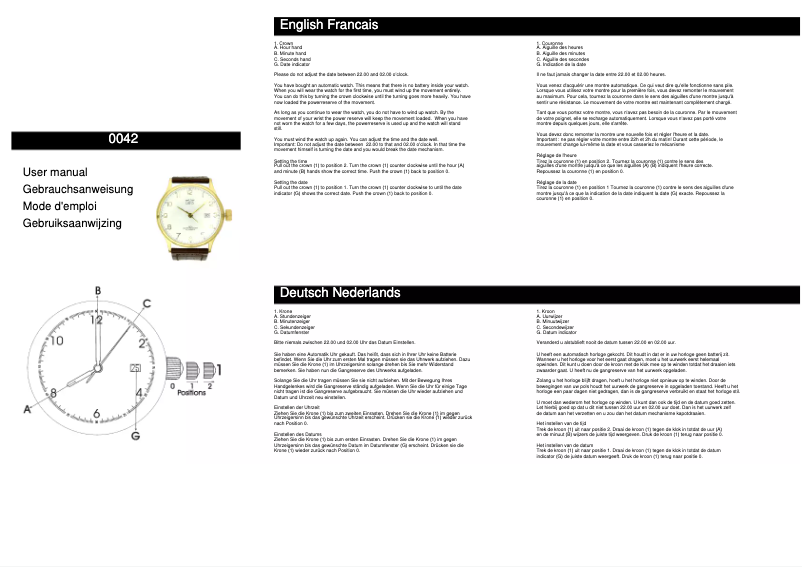 Page 1 de la notice Manuel utilisateur Davis 0042