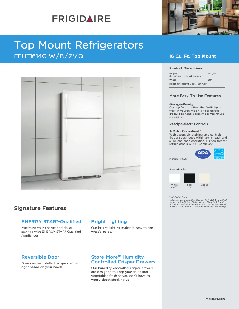 Image de la première page du manuel de l'appareil FFHT1614Q