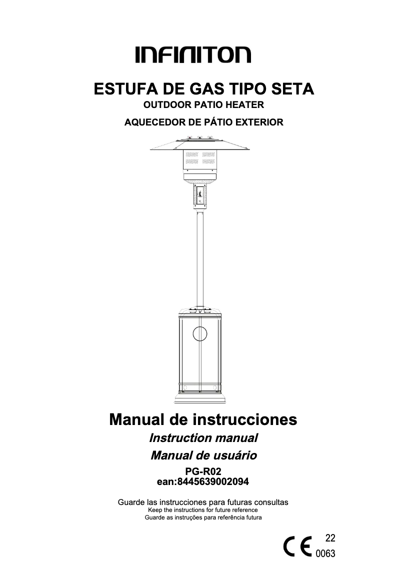 Page 1 of the manual User Manual Infiniton PG-R02