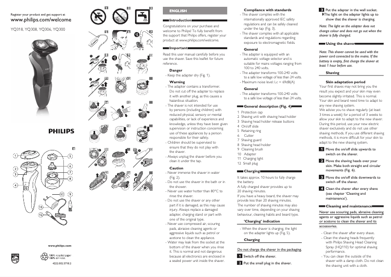 Página 1 del manual Manual de usuario Philips YQ306