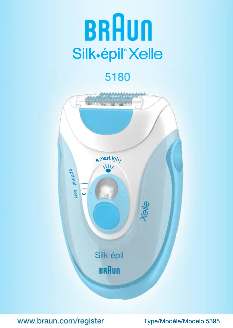 Image de la première page du manuel de l'appareil Silk-epil Xelle 5180