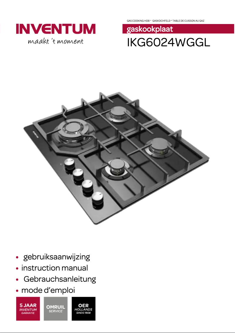 Image de la première page du manuel de l'appareil IKG6024WGGL