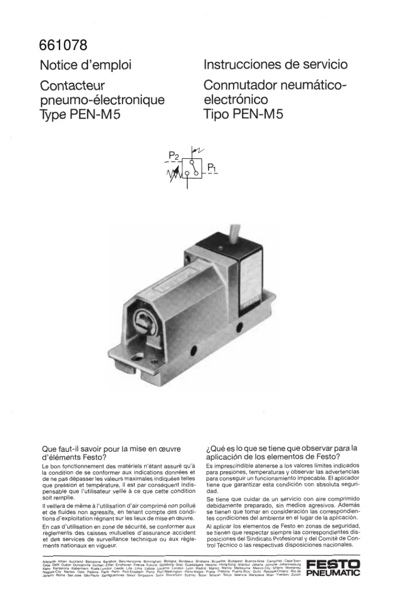 Page n°1 - Manuel utilisateur Festo PEN-M5