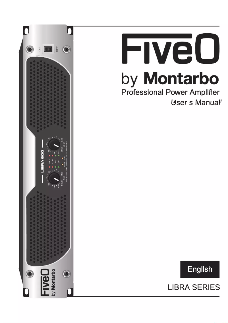 Page 1 de la notice Manuel utilisateur FiveO LIBRA 600