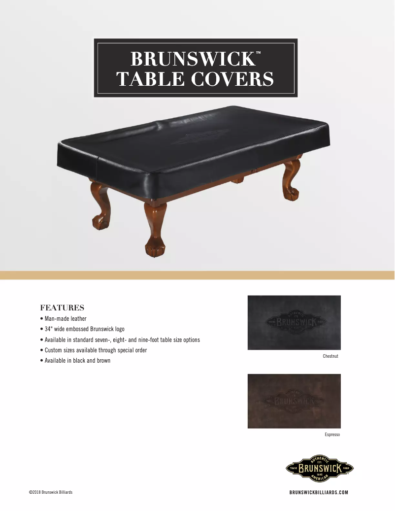 Page 1 de la notice Manuel utilisateur Brunswick CCVR8-BRND-BK2-SC-01