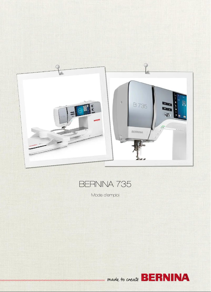 Page n°1 - Manuel utilisateur Bernina 735