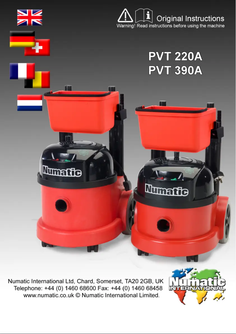 Image de la première page du manuel de l'appareil PVT 220A