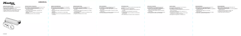 Page n°1 - Manuel utilisateur Master Lock 1559EURDCOL
