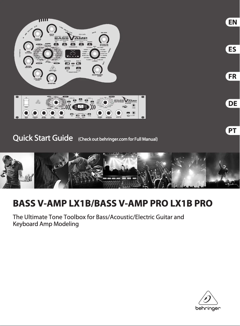 Image de la première page du manuel de l'appareil Bass V-AMP Pro