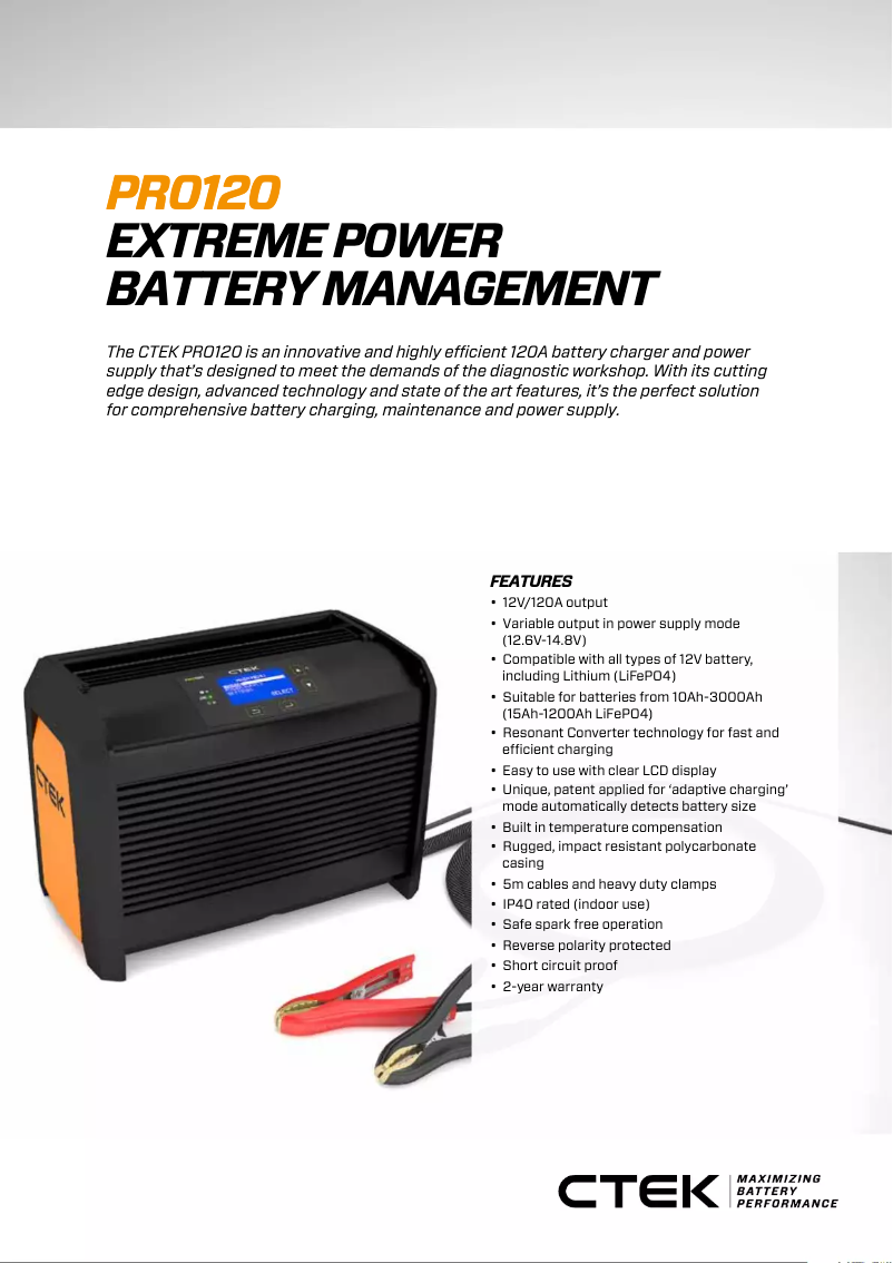 Image de la première page du manuel de l'appareil PRO120