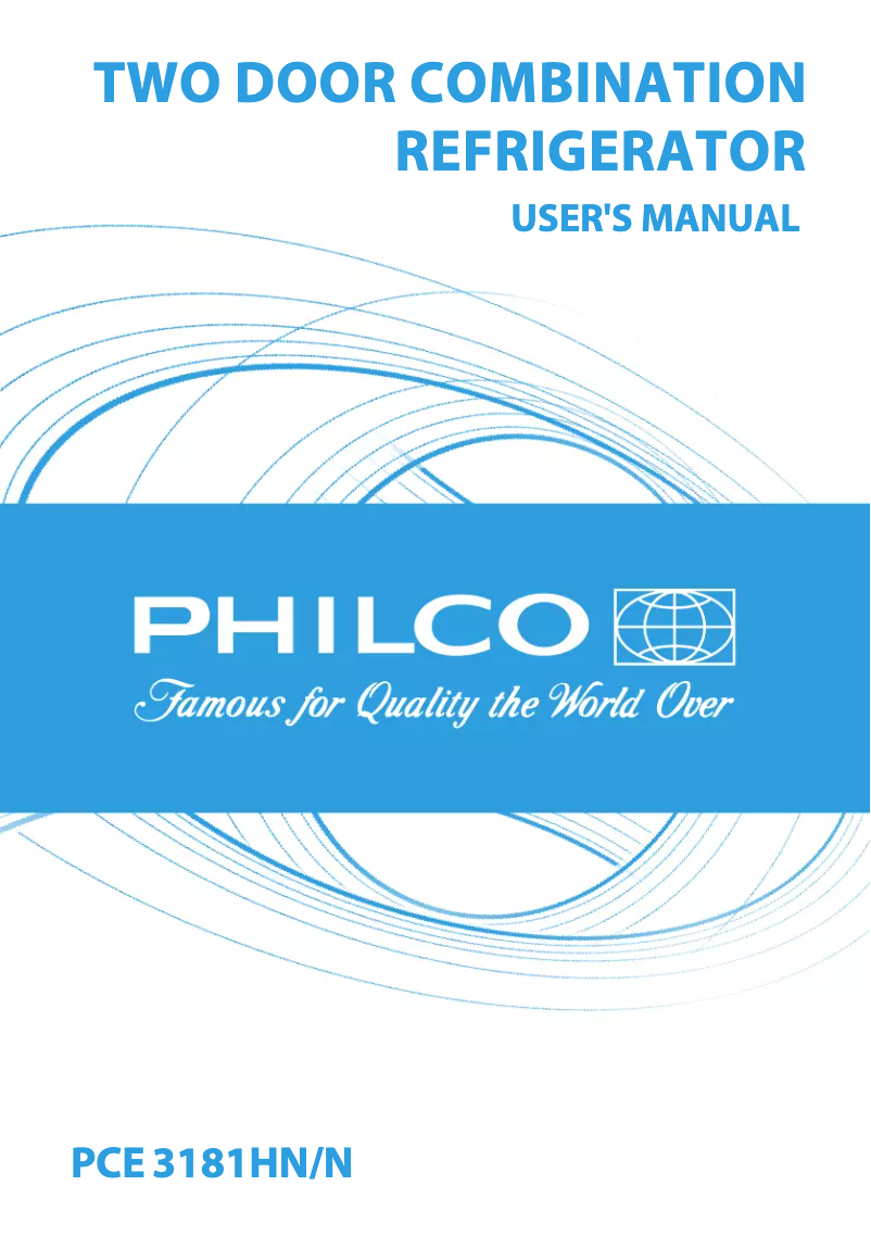 Page n°1 - Manuel utilisateur Philco PCE 3181 HN