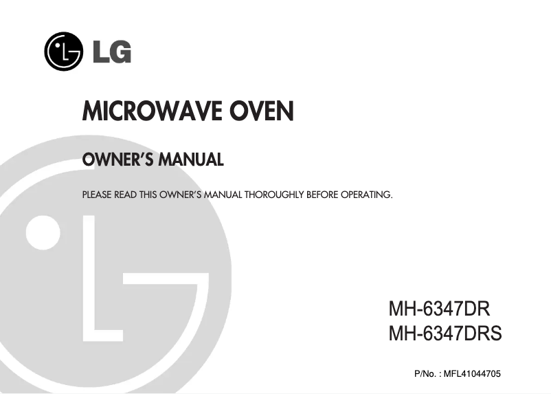 Image de la première page du manuel de l'appareil MH-6347DRS