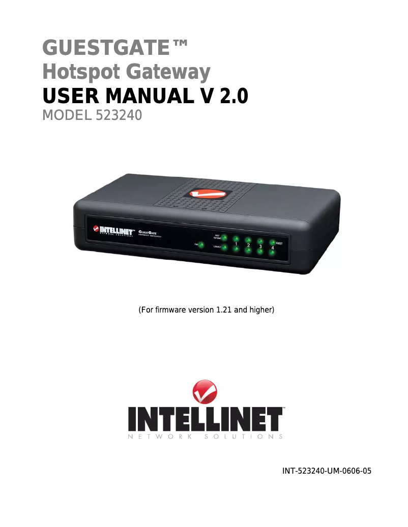 Página 1 del manual Manual de usuario Intellinet 523240