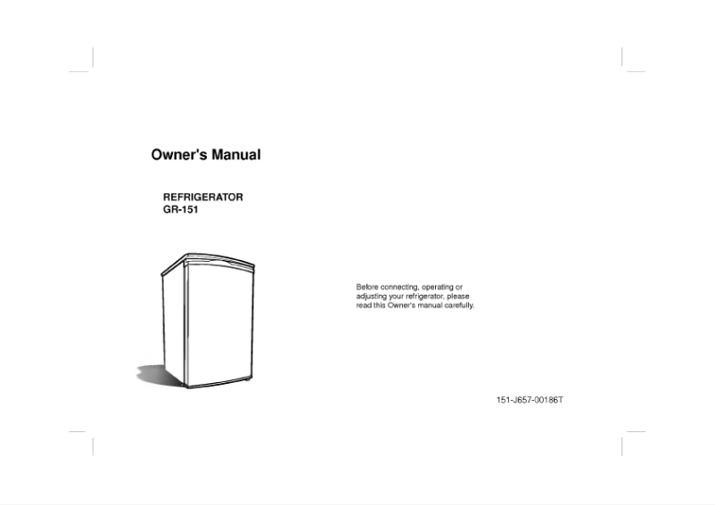 Image de la première page du manuel de l'appareil GR-151KF