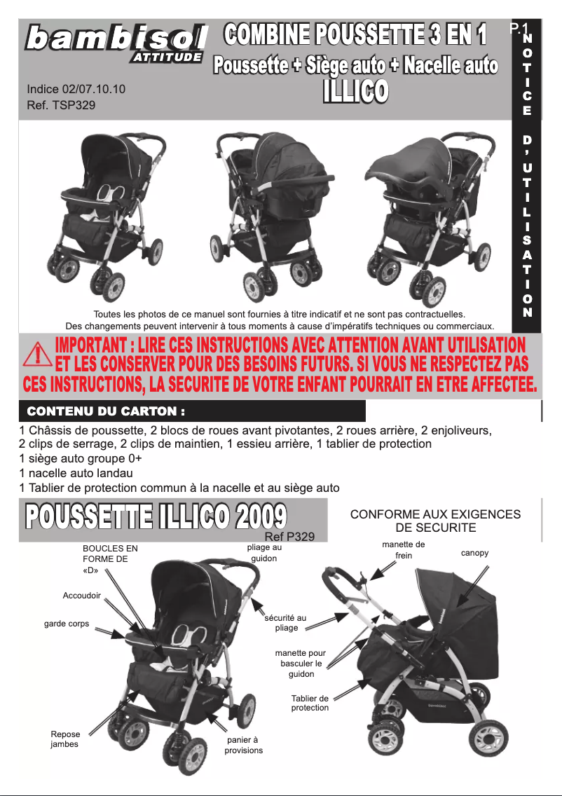 Image de la première page du manuel de l'appareil Illico
