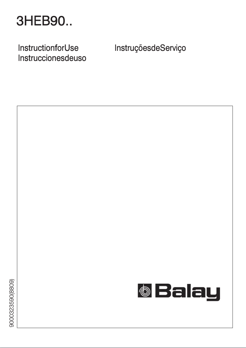 Page 1 de la notice Manuel utilisateur Balay 3HEB9025