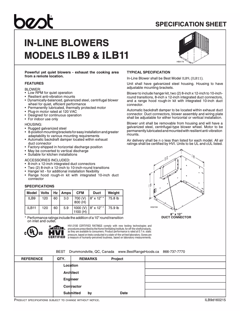 Image de la première page du manuel de l'appareil ILB11