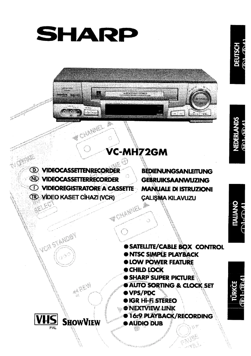 Page 1 de la notice Manuel utilisateur Sharp VC-MH72GM