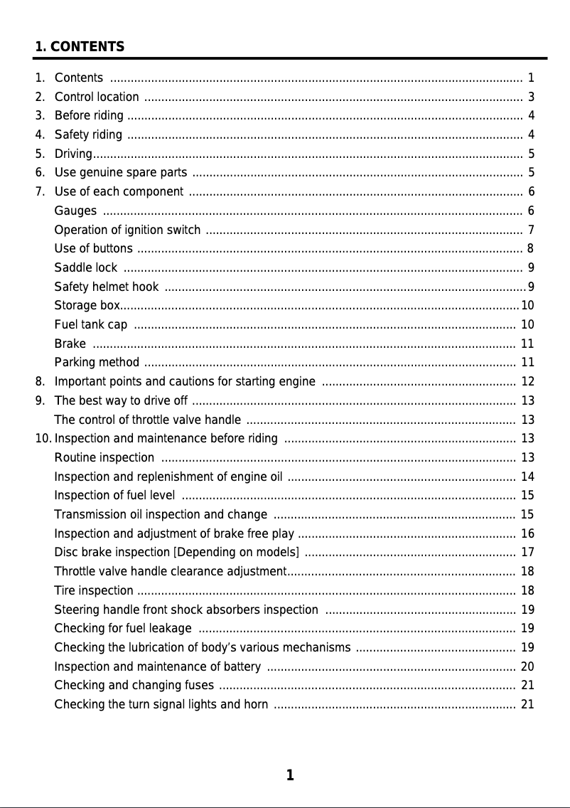 Page 1 de la notice Manuel utilisateur SYM Jet Euro X
