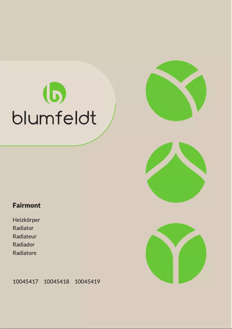 Page 1 de la notice Manuel utilisateur Blumfeldt Fairmont 50