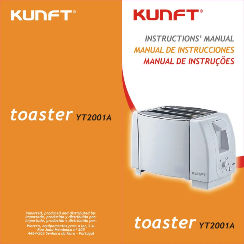 Page 1 de la notice Manuel utilisateur Kunft YT2001A