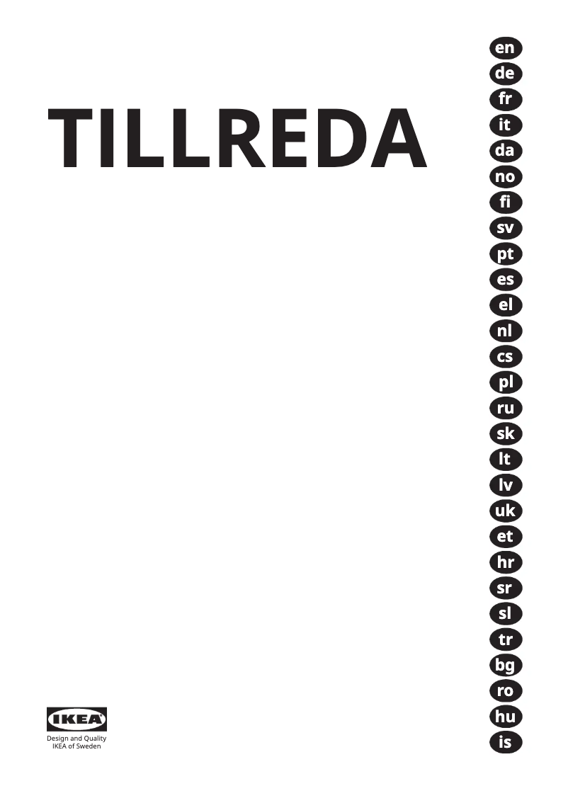 Image de la première page du manuel de l'appareil TILLREDA 605.787.29