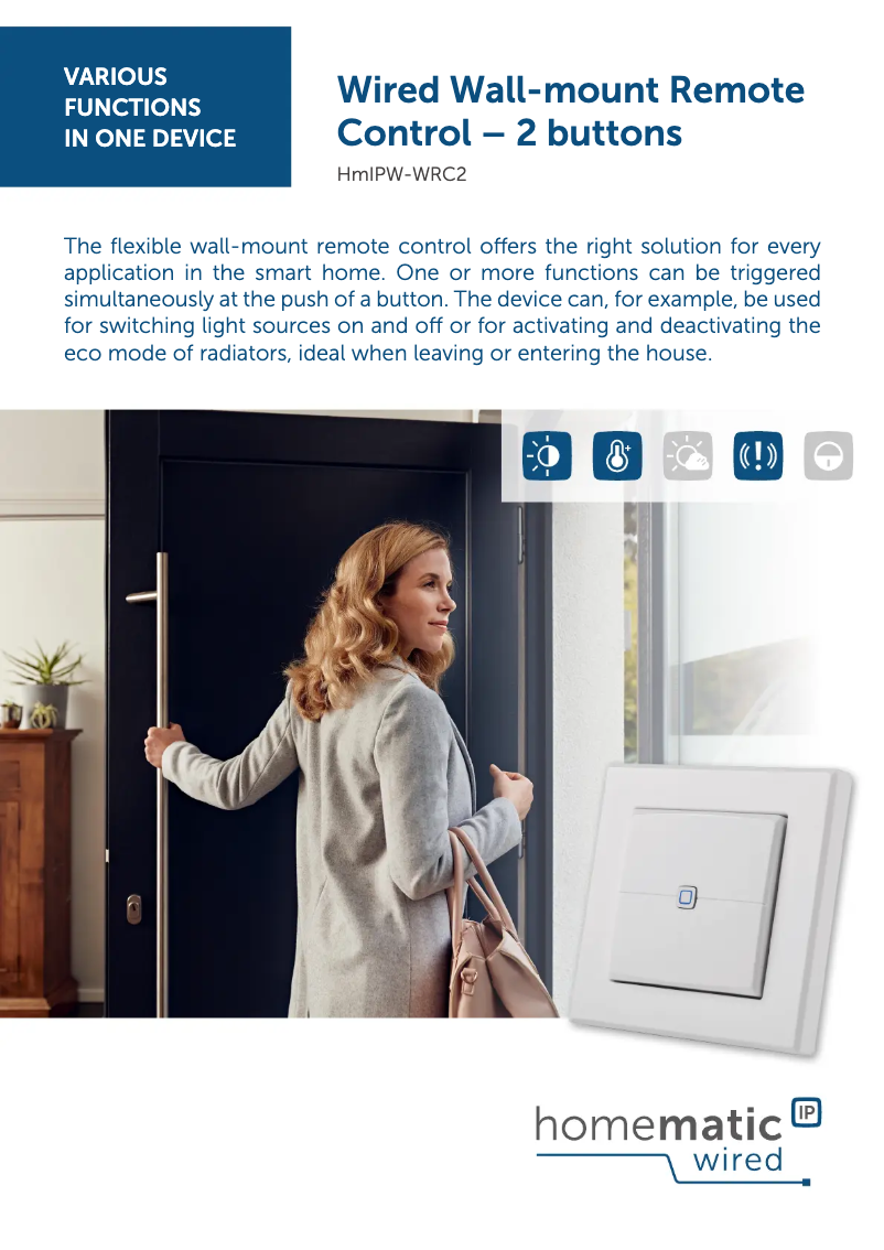 Page n°1 - Fiche technique Homematic IP HMIPW-WRC2