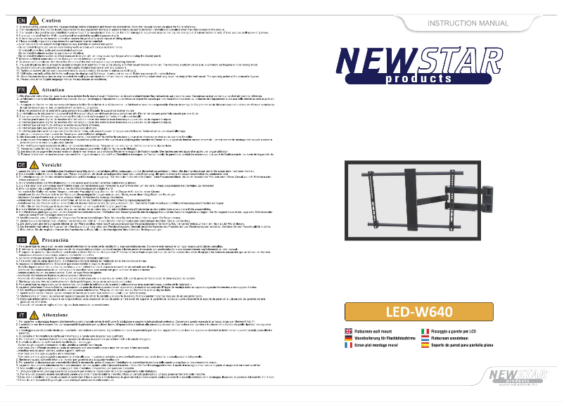 Image de la première page du manuel de l'appareil LED-W640