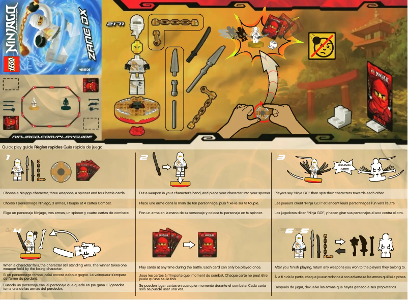 Page 1 de la notice Manuel utilisateur Lego NINJAGO 2171