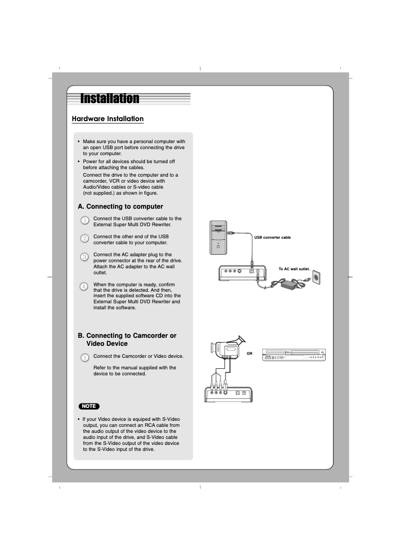 Página 1 del manual Manual de usuario LG GSA-E20N