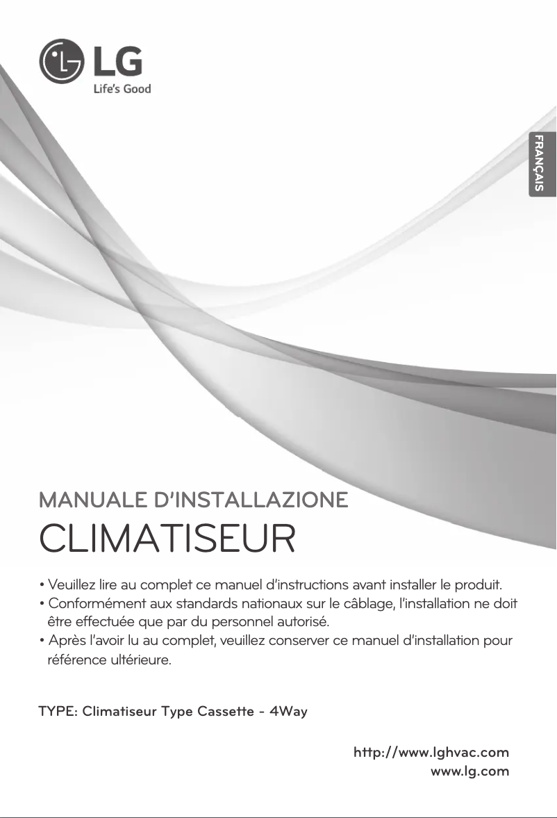 Image de la première page du manuel de l'appareil ARNU053TRC4