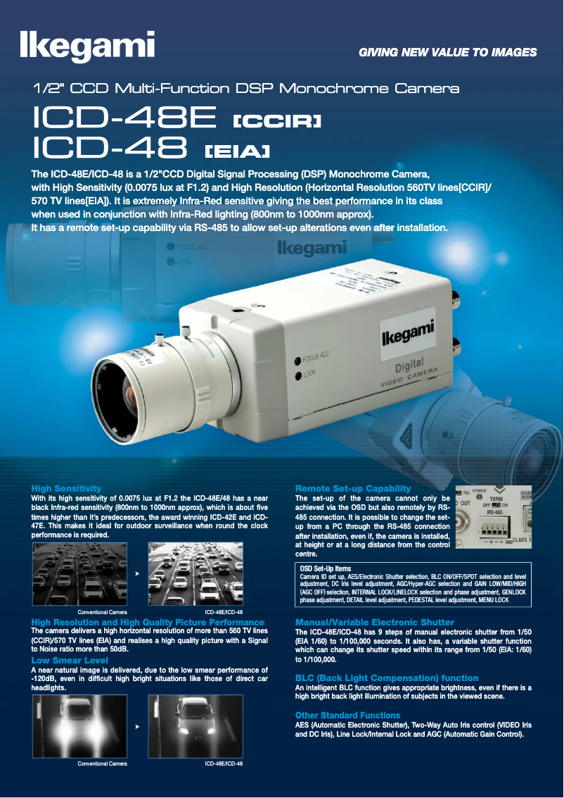 Page 1 de la notice Manuel utilisateur Ikegami ICD-48