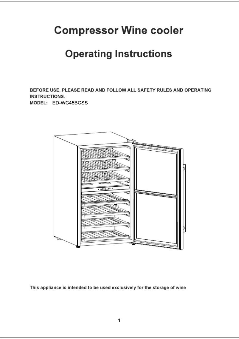 Page n°1 - Manuel utilisateur Eurotech ED-WC45BCBK