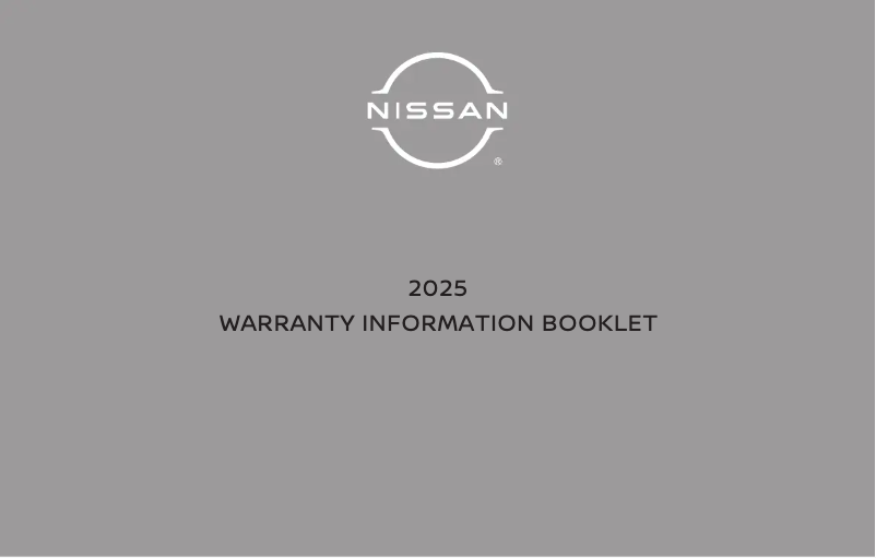 Página 1 del manual Información de garantía Nissan Pathfinder (2025)
