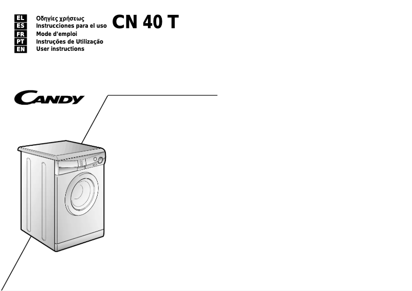 Page n°1 - Manuel utilisateur Candy CN40T