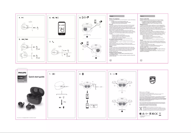 Page 1 de la notice Guide de démarrage rapide Philips TAT3215