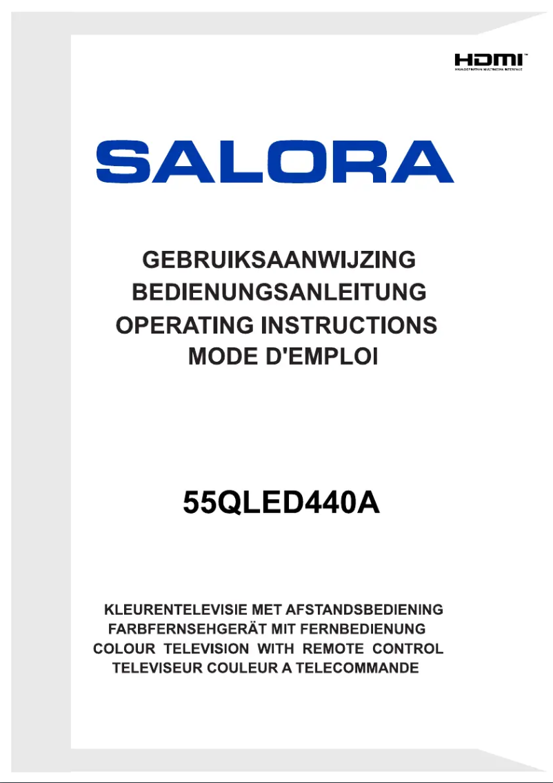Page 1 de la notice Manuel utilisateur Salora 55QLED440A