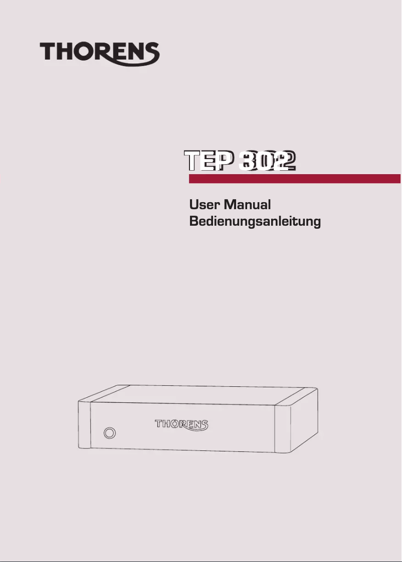 Image de la première page du manuel de l'appareil TEP 302