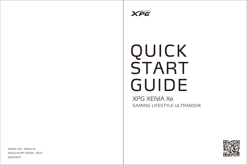 Page 1 de la notice Manuel utilisateur XPG Xenia Xe Lifestyle