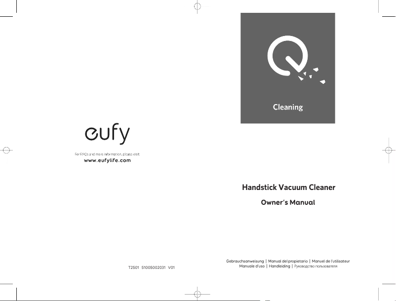 Image de la première page du manuel de l'appareil HomeVac S11 Infinity