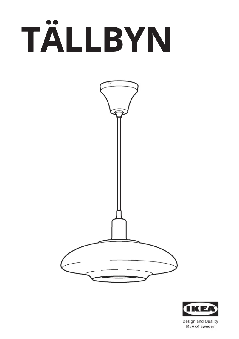 Image de la première page du manuel de l'appareil TÄLLBYN 404.402.38