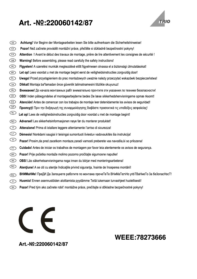 Image de la première page du manuel de l'appareil Hudson 220060187