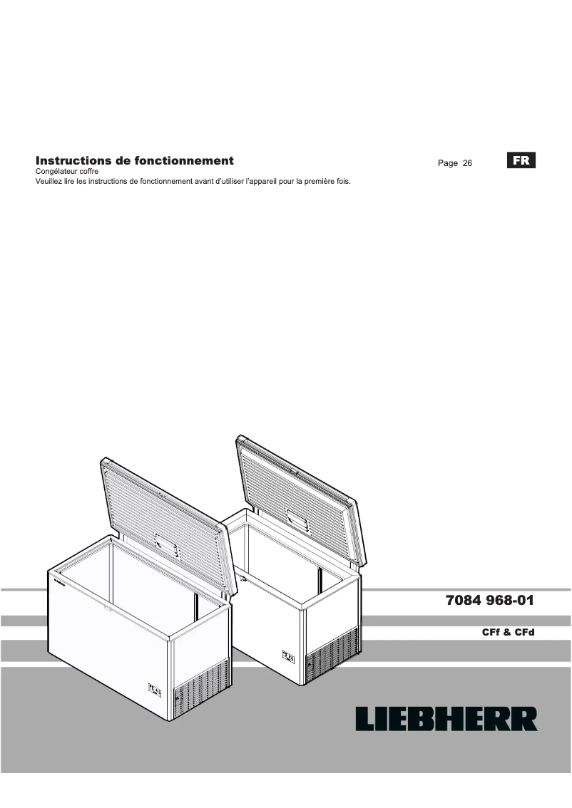 Image de la première page du manuel de l'appareil CFf 2500 Pure